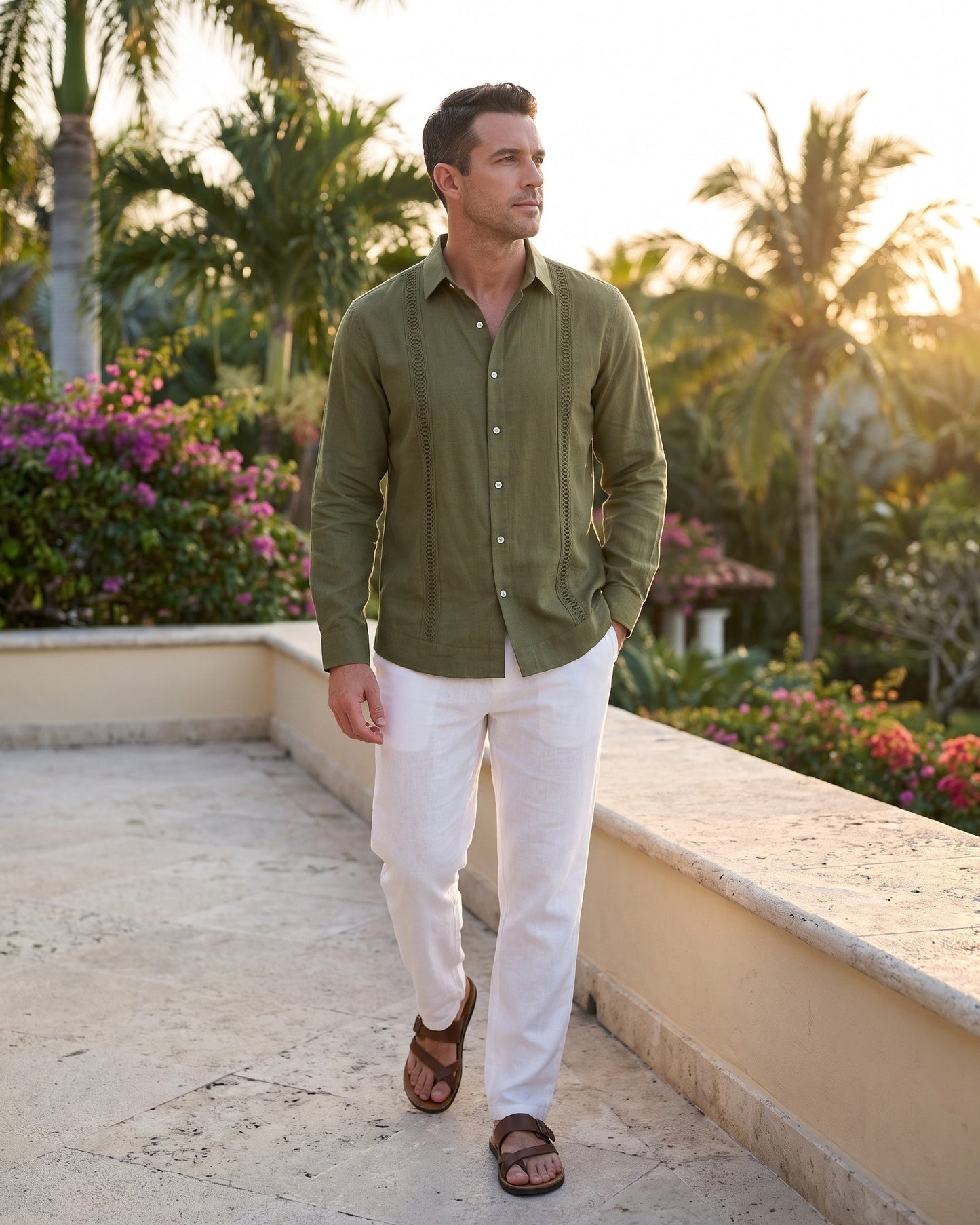 Enzo Linen Guayabera Shirt